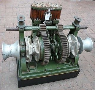 Steam Winch from the steam yacht Morven | Vertical cylinders… | Flickr Steam Yacht, Nautilus Submarine, Band Saw Blade, Electric Winch, Winches, Tug Boats, The Deck, Steam Engine, Model Boats