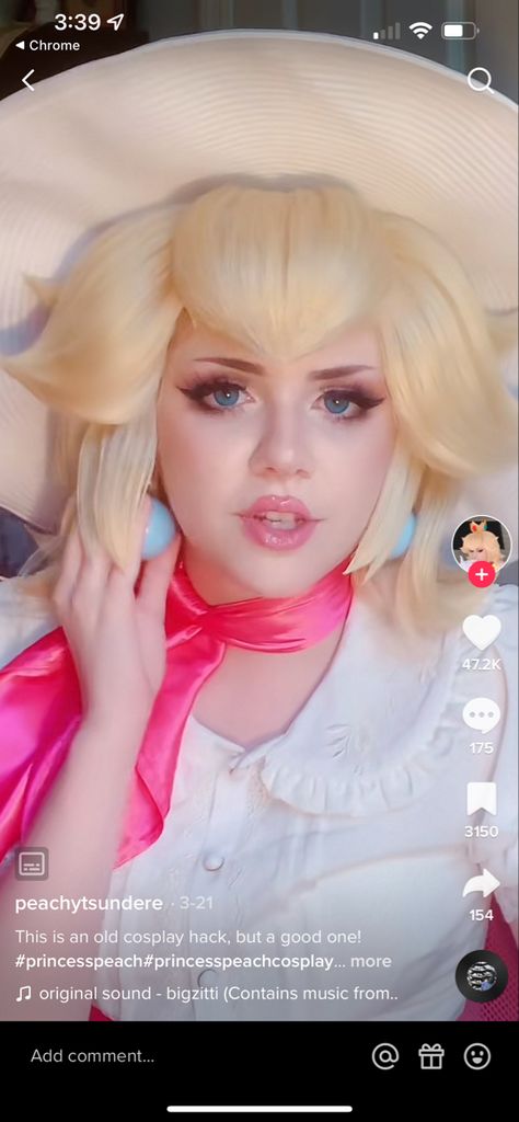 Princess Peach Inspired Makeup, Princess Peach Cosplay Makeup, Makeup With Peach Dress, Makeup For Peach Dress, Princess Peach Makeup Look, Princess Daisy Makeup, Princess Peach Wig, Princess Peach Makeup, Lavender Widgets