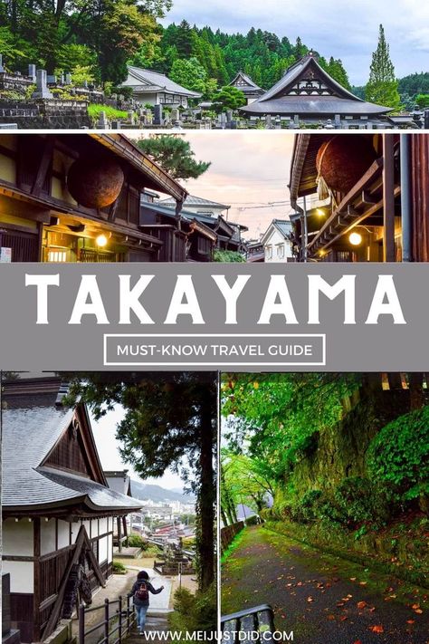 Takayama Japan Travel Guide Takayama Japan, Japanese Town, Japan Holidays, Japan Itinerary, Japan Vacation, Japan Travel Guide, Takayama, Japan Travel, Day Trips