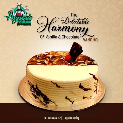 Have you tried our VanCho cake yet? Ayshu's VanCho cake is the result of months of trials to nail a harmony of both Vanilla & Chocolate in a cake. We succeeded. Now it's our signature cake.  #AyshusPatisserie #vanchocake #homemadecakes #cakes #Pastry #DeliciousCakes #cookies Vancho Cake, Vanilla Chocolate, Homemade Cakes, Have You Tried, You Tried, Pastry, Vanilla, Birthday Cake, Cake