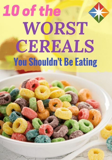 Start the day on a healthy note, not with a sugar rush! Don't let these unhealthy cereals cancel out your exercise. (Hint: Froot Loops don't exactly live up to their name.) Cereal Diet, Heart Breakfast, Oatmeal Diet Plan, Fig Salad, Oatmeal Diet, Healthy Cereal, Food Receipt, Spark People, Cereal Boxes