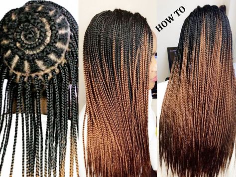 Crochet Braid Pattern Senegalese Twist, Latch Hook Hairstyles Crochet, Crochet Braid Styles Box Braids, Small Crochet Box Braids, How To Crochet Braids, Crochet Micro Braids, Latch Hook Braids, Braids For Beginners, Crochet Braids Kanekalon