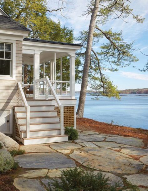 Bigger on the Inside - Maine Home + Design Tiny House Plans Small Cottages, Small Cottage Designs, Maine Cottage, Small Cottages, Best Tiny House, Beach House Plans, Cottage Exterior, Lake Cottage, Cottage Design