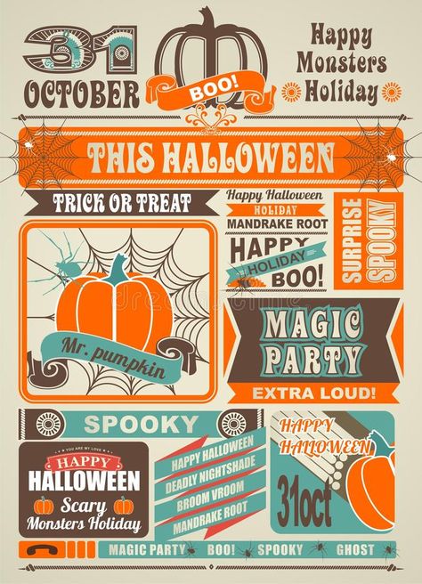 Halloween Newspaper, Halloween Advertising, Typography Ads, Newspaper Advertising, Invitation Illustration, Happy Monster, Newspaper Advertisement, Magic Party, Halloween Music