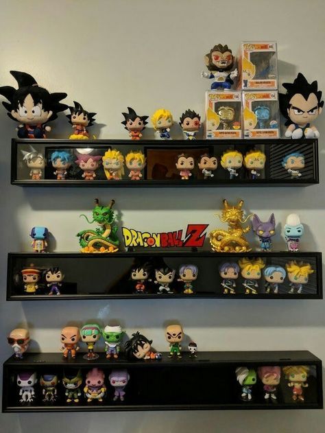 Diy Video Game Room, Funko Display Ideas, Funko Pop Display Ideas, Funko Pop Shelves, Anime Bedroom Ideas, Funko Pop Display, Geek Room, Man Cave Room, Otaku Room