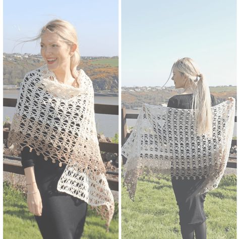 Designer's Favorite Summer Pick - Rectangle Shawl, Shawl Pattern Crochet, Crochet Projects Free, Easy Beginner Crochet Patterns, Crochet Shawl Free, Crochet Shawl Patterns, Crochet Lace Shawl, Crochet Garments, Crochet Wrap Pattern