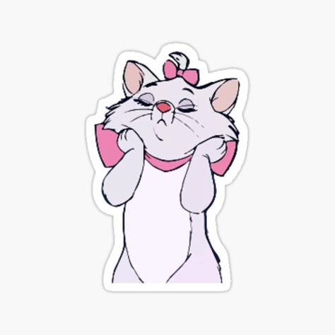 Disney Stickers Printables, Aristocats Marie, Stickers Cool, Bubble Stickers, Tumblr Stickers, Disney Sticker, Hydroflask Stickers, Meme Stickers, Cartoon Stickers