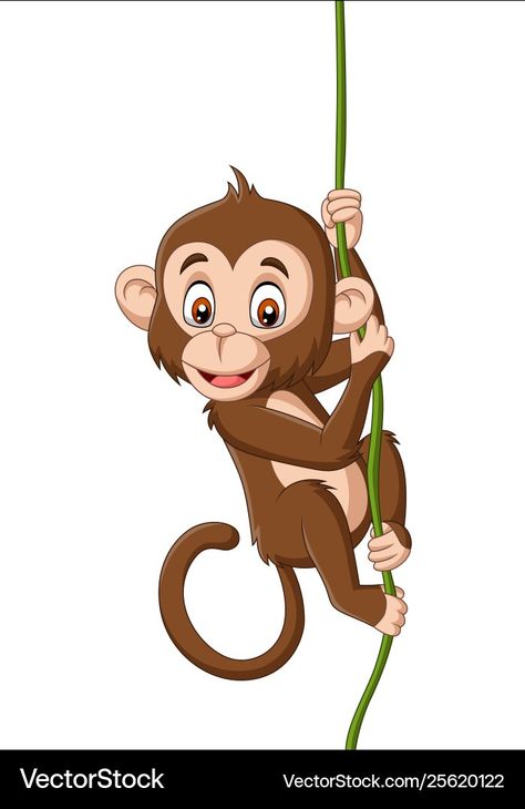 Monkey Cartoon Image, Monkey Hanging From Tree, Cute Monkey Cartoon, Monkey Png, Monkey Hanging, Monkey Cartoon, Monkey Illustration, Hanging Monkey, Book Clip Art