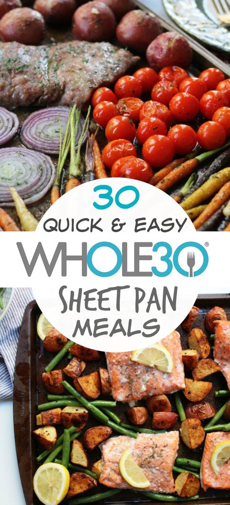 Sheet Pan Dinners Whole 30, Paleo One Pan Recipes, Whole 30 One Pan Dinners, Paleo Sheet Pan Recipes, Quick And Easy Whole 30 Recipes, Whole 30 Sheet Pan Recipes, Whole 30 Sheet Pan, Healthy Sheet Pan Recipes, Sheet Pan Fish