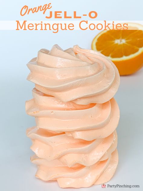 Jello Meringue Cookies, Meringue Cookies Easy, Citrus Cookies, Lime Meringue, Cookies Orange, Jello Cookies, Meringue Cookie, Meringue Cookie Recipe, Baby Shower Dessert