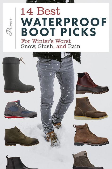 Snow Shoes For Man, Men’s Winter Boots Outfits, Mens Snow Boots Trendy, Mens Waterproof Boots Winter, Mens Rain Boots Outfit, Mens Winter Boots Outfit, Men’s Winter Boot Fashion, Snow Boots Outfit Men, Winter Boots Outfits Men