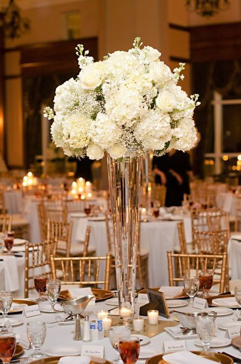 White Hydrangeas, roses, babies Breathe Tall Floral Arrangements for Weddings / http://www.himisspuff.com/beautiful-hydrangeas-wedding-ideas/ Sims Wedding, Tall Floral Arrangements, Kissing Balls, Tall Wedding Centerpieces, Hydrangea Centerpiece, White Hydrangeas, Hydrangeas Wedding, Wedding Floral Centerpieces, Tall Centerpieces