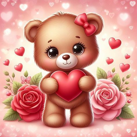 In Loving Memory Tattoos, Teddy Bear With Heart, Easter Drawings, Name Drawings, Valentine Images, Nail Drawing, Beautiful Butterflies Art, Teddy Bear Pictures, Teddy Bear Collection