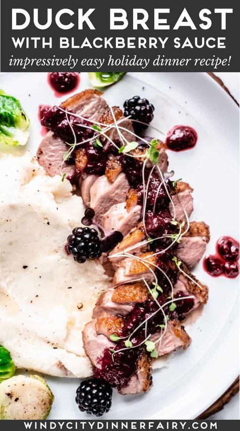 Goose Breast Recipes, Fancy Dinner Recipes Fine Dining, Whole Duck Recipes, Duck Breast Recipes, Restaurants Recipes, Best Sauces, Roasted Duck Recipes, Roasted Duck Breast, Duck Breast Recipe