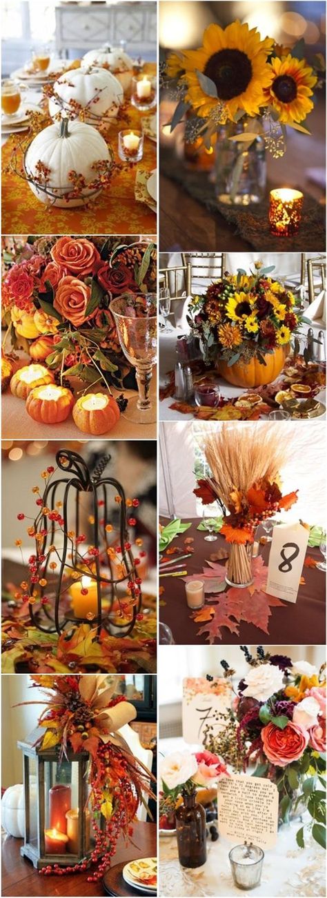 Rustic Wedding Decorations, Fall Wedding Centerpieces, Vintage Weddings, Fall Wedding Flowers, Fall Wedding Decorations, Fall Centerpiece, October Wedding, Autumn Beauty, Halloween Wedding