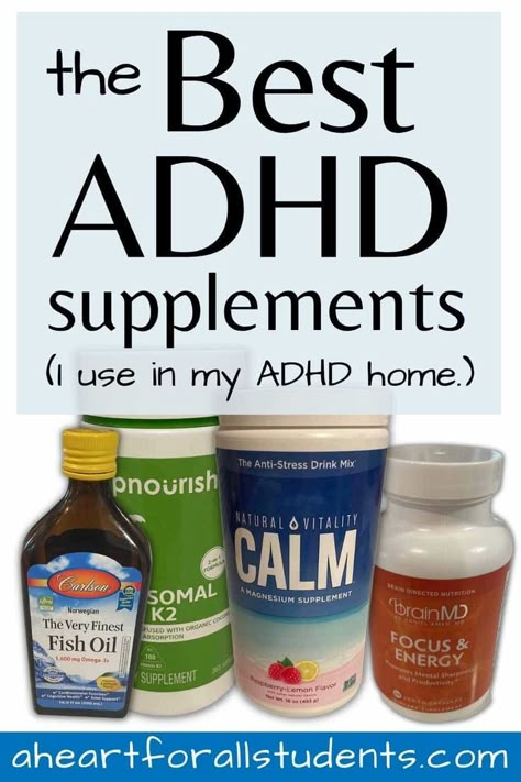 adhd supplements including green bottle of vitamin d, brown bottle of fish oil, blue containter of magnesium, and orange bottle of supplement called Focus & Energy Vitamins For Add Adults, Keto Kids, Kids Vitamins, Emma Kate, Add Kids, Sensory Diet, Auditory Processing, L Tyrosine, Parenting Resources