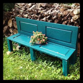 Old Door Bench, Old Door Projects, Door Bench, Koti Diy, Doors Repurposed, Antique Doors, Old Door, Old Doors, Old Furniture