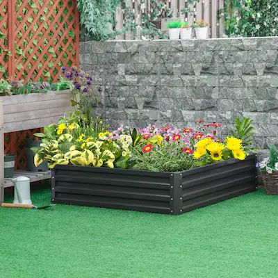 Buy Outdoor Decor Online at Overstock | Our Best Garden & Patio Deals Metal Garden Beds, Bed Box, Elevated Gardening, Vegetable Beds Raised, Raised Garden Planters, Garden Organization, Metal Raised Garden Beds, Backyard Flowers, Inside Plants