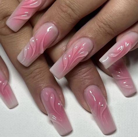 Pink Nails Art, Aesthetic Pink Nails, Practice Nails, Grad Nails, Artistic Nails, Nails Aesthetic, Nails Now, Long Acrylic Nails Coffin, Acrylic Nails Coffin Pink