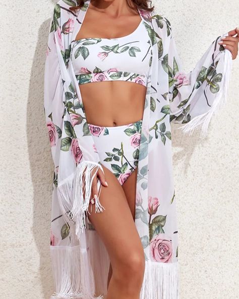 'IRENA' SWIMWEAR 🎯 Price $61 6 Colors S-XL Size ➡️Swimwear collection 🎯 Escapexit.com Plant Graphic, 2 Piece Swimsuits, Floral Fit, Prom Outfits, Sweater Boots, Outwear Jackets, Swimwear Outfit, Swimsuit Tops, Sleeves Pattern