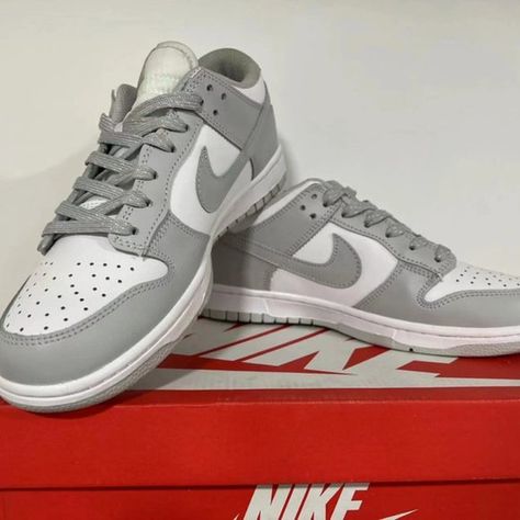 Nike Dunk Low Gray Panda Grey Panda Dunks, Nike Dunk Low Gray, Nike Dunks Low, Panda Shoes, Panda Dunks, Dunks Low, Grey Nikes, 8th Grade, Bday Ideas