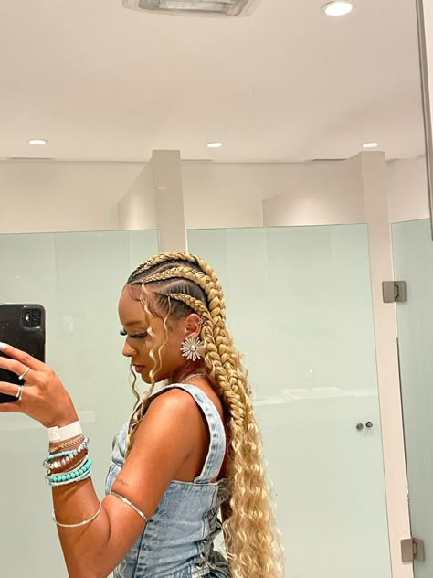 Gana Braids, Cornrows With Extensions, Ghana Braids Hairstyles, Big Box Braids Hairstyles, Ghana Braids, Feed In Braids Hairstyles, Braided Cornrow Hairstyles, Quick Braided Hairstyles, Braids With Curls