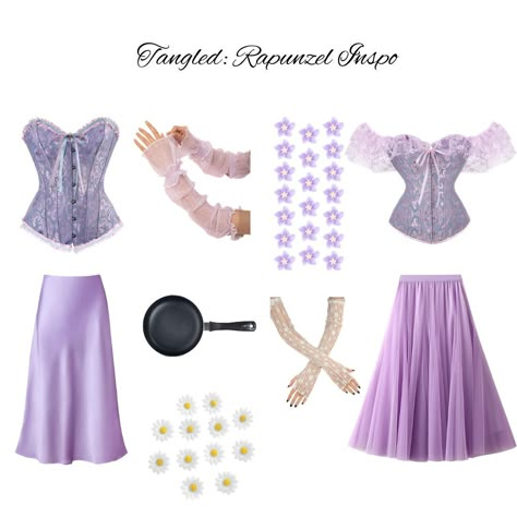 Disney Costumes For Women Princesses, Women's Rapunzel Costume, Tangled Diy Costume, Rapunzel Costume Ideas For Women, Homemade Rapunzel Costume, Diy Repunzal Costume, Tangled Rapunzel Outfit, Easy Rapunzel Costume, Tangled Dress Inspired Outfits