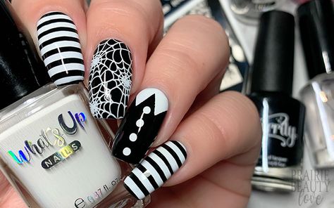 Adams Family Nails, Addams Nails, Wednesday Addams Nails, Nail Art Black, Up Nails, 2024 Nails, Halloween Nail, Halloween Nail Art, Wednesday Addams