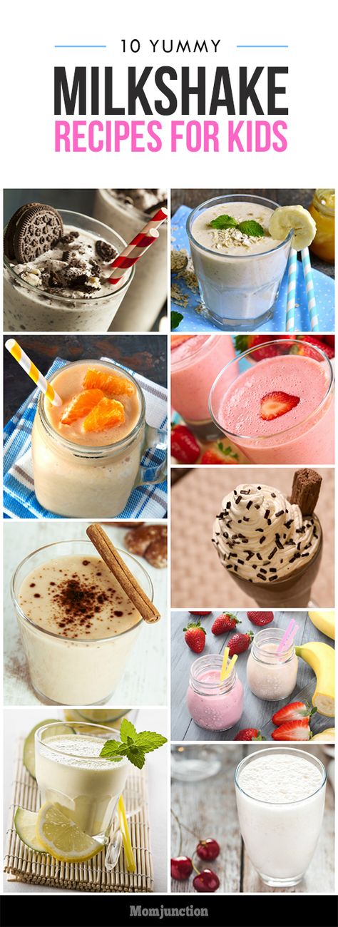 Does your child ask for a different flavor of milkshake every day? Looking for easy milkshake recipes to please him? Check 10 milkshake recipes for kids Kids Milkshake, Easy Milkshake, Healthy Milkshake Recipes, Yummy Milkshake Recipes, Healthy Smoothies For Kids, Healthy Milkshake, Milkshake Recipe Easy, Smoothie Recipes For Kids, Snack Prep