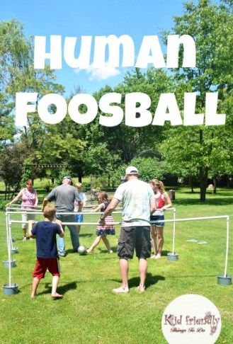 12 Coolest Kid Outdoor Games — Part 3 | Human Foosball Diy, Diy Field Day Games, Family Olympics, Human Foosball, Fun Outdoor Games, Pvc Pipes, Soccer Birthday, Outdoor Game, Outdoor Games For Kids