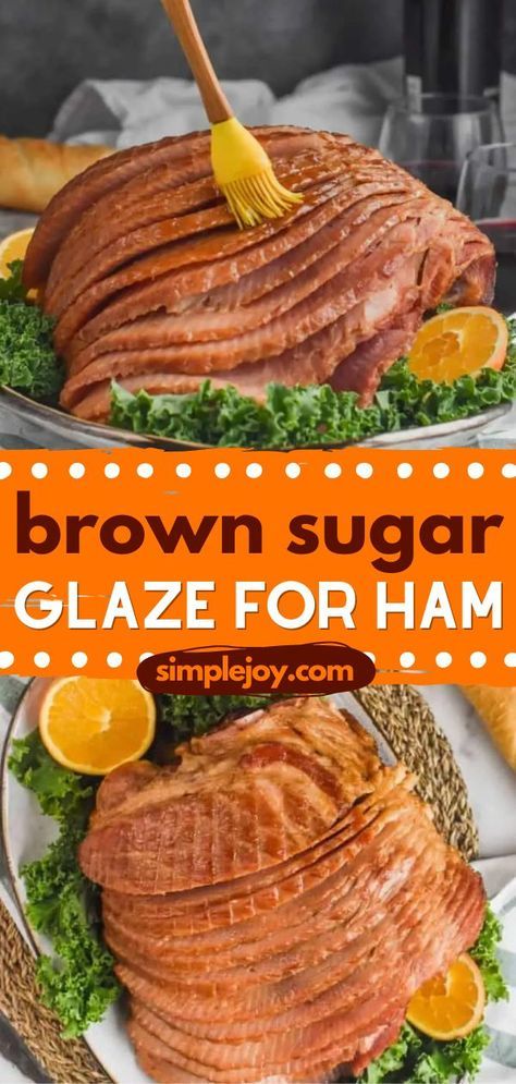 Learn how to make brown sugar glaze for ham for an amazing Holiday dinner! This ham glaze recipe is so easy to throw together with just a few simple ingredients! Don't miss this best entree on your dining table! Honey Glaze For Ham Easy, Honey Garlic Ham Glaze, Glazes For Ham Easy, Glaze For Fully Cooked Ham, Brown Sugar Ham Recipe, Glaze For A Ham, Grape Jelly Ham Glaze, Ham Honey Glaze Recipe, Simple Glaze For Ham