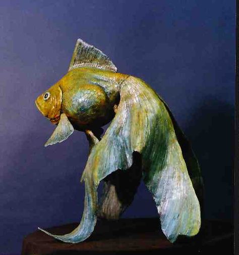 Goldfish Sculpture, Wind Dancer, Fish Sculpture, Gift Suggestions, Gold Fish, Goldfish, Hand Built, Art Dolls, Fish Pet