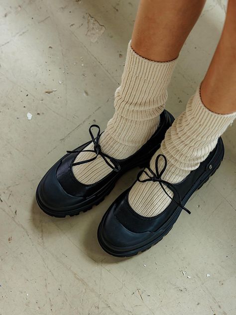 Designer fashion, Seoul-fully created | W Concept Twoobs Shoes Outfit, Cute Work Shoes Business Casual, Sneaker Mary Janes, Mary Jane Sneakers Outfit, Cute Slip On Shoes, Fall Sneakers 2024, 2024 Sneaker Trends, Mary Janes Styled, Outfits With Platform Sneakers