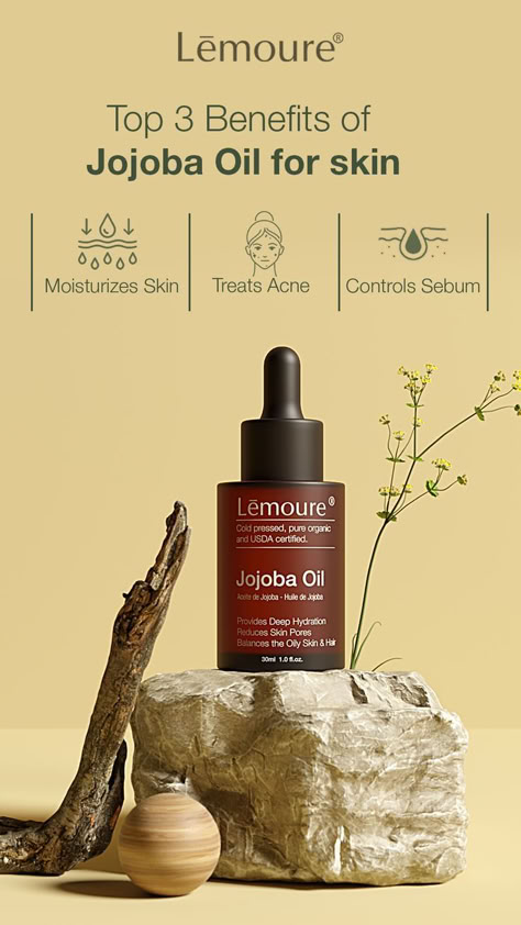 Jojoba Oil Skin, Jojoba Oil Benefits, Facebook Ads Manager, Cosmetic Creative, Cosmetics Banner, Fb Ads, Beauty Products Photography, Cosmetic Design, Social Media Design Inspiration