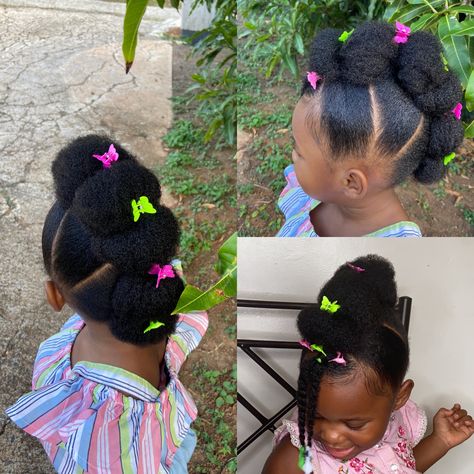 Parking Gel Hair Styles For Kids, Toddler Updo, Black Baby Girl Hairstyles, Hairstyle For Kids, Butterfly Hairstyle, Baby Girl Hairstyles Curly, Daughter Hairstyles, Girls Hairdos, Hairstyles Girl