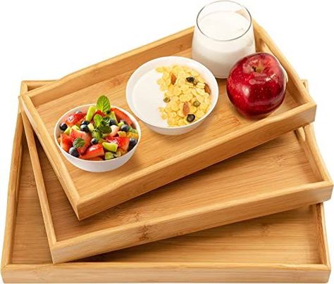 Bamboo Food, Dinner Tray, Decor Tray, Candles Jewelry, Serving Tray Set, Coffee Tray, Coffee Serving, Bamboo Tray, Breakfast Tray