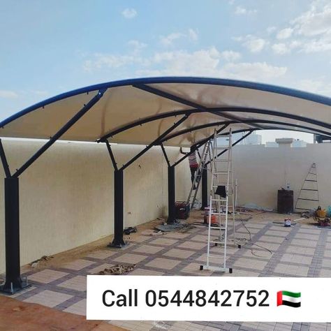 Car Parking Shade, Civil Engineering Design, Steel Gate Design, Car Shade, Main Gate Design, Steel Gate, Parking Design, Outdoor Pergola, Pergola Shade