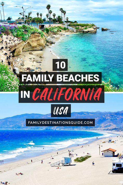 Want to see the top kid-friendly beaches in California? Want ideas for a California beach vacation that’s fun, and safe, for the whole family? We’re FamilyDestinationsGuide, and we’re here to help: Discover the best family beaches in California - so you get memories that last a lifetime! #california #californiabeachvacation #californiabeaches #californiawithkids #californiavacation #familyvacation West Coast Family Vacation, Best Beaches In California, California Family Vacation, California Beach Vacation, Best California Beaches, Beaches In California, Camping California, California With Kids, Universal Hollywood