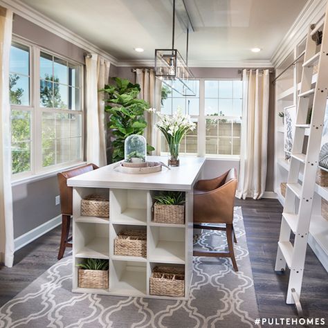 Summer is the perfect season to bring out your green thumb: Use your flex room as a sunroom to plant and grow warm-weather plants like succulents. | Pulte Homes Sunroom Office Ideas, Sunroom Idea, Flex Room Ideas, Sunroom Office, Small Nursery Ideas, Office Photography, Flex Design, Small Nursery, Pulte Homes