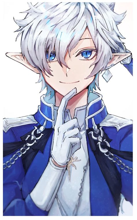 Male Fairy Oc, Anime Elf Boy, Elf Oc Male, Male Elf Character Design, Alphinaud Leveilleur, Half Elf Male, Elf Character Art, Elf Oc, Elf Boy