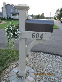 New England Woodworks Wooden Cedar Elegant Mailbox Post | New England Woodworks Solid Cedar Mailbox Posts | Mailbox Posts | Mailboxes | Residential… #MailboxLandscaping Cedar Mailbox Post, Mailbox Planter, Mailbox Stand, Mailbox Garden, Mailbox Makeover, Mailbox Landscaping, Diy Mailbox, Mailbox Ideas, Custom Mailboxes