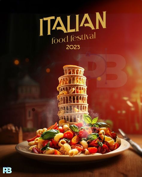 Italian Food Festival Foodfest Poster, Food Festival Poster Design Ideas, Italian Food Festival, Food Festival Poster, Flyers Design, Festival Poster, Best Designers, Festival Posters, Social Media Banner