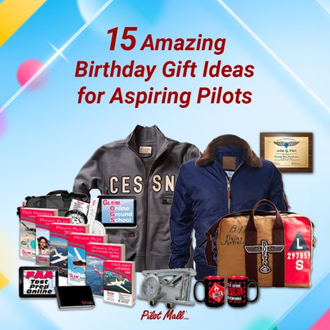 Are you looking to inspire and support a family member or friend who is embarking on the exciting journey of becoming a licensed pilot? Whether they're a student pilot or a passionate aviation enthusiast, you have the perfect opportunity to make their dreams take flight with a thoughtful gift.

In this article, we present a curated selection of 15 exceptional gift ideas that will not only delight but also empower those who aspire to conquer the skies.
#pilotgift #aviationgiftideas #avgeek Aviation Gift Ideas, Ground School, Aviation Careers, Student Pilot, Pilot Gifts, Themed Gifts, Boys Birthday, Care Package, Birthday Gift Ideas