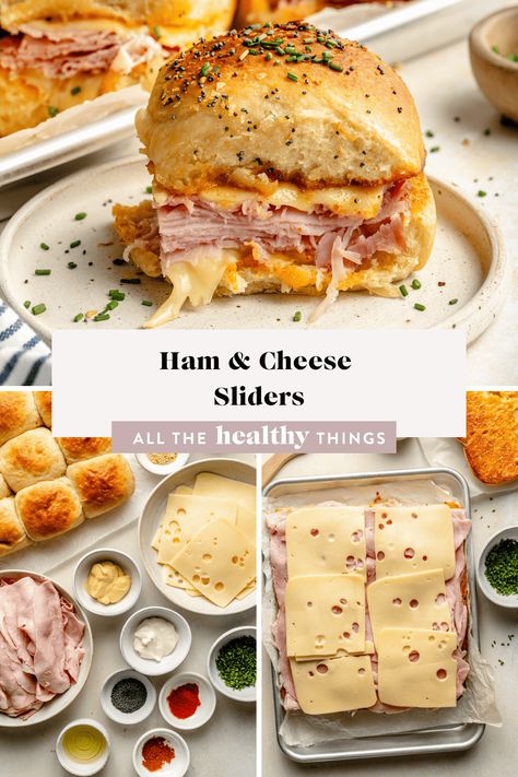 Easy ham and cheese sliders that are so delicious! Hot Honey Mustard Sauce, Easy Ham And Cheese Sliders, Recipes Sliders, Hot Honey Mustard, January Meals, Sliders Easy, Ham Cheese Sliders, Ham And Cheese Sliders, Cheese Sliders