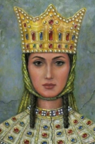 Queen Tamar Georgian Dress, King Drawing, History Queen, Georgia Country, Byzantine Empire, Interesting History, Women In History, Roman Empire, King Queen