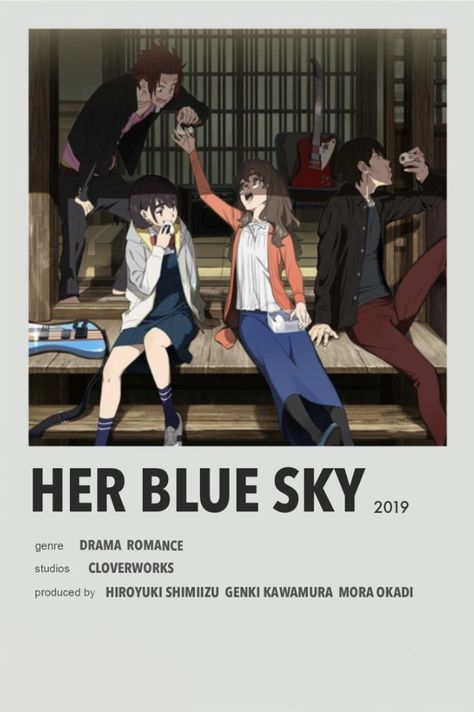 Her Blue Sky, Sky Poster, Posters Minimalist, Film Posters Minimalist, Minimalist Posters, Anime Poster, Film Posters, Minimalist Poster, Anime Movies