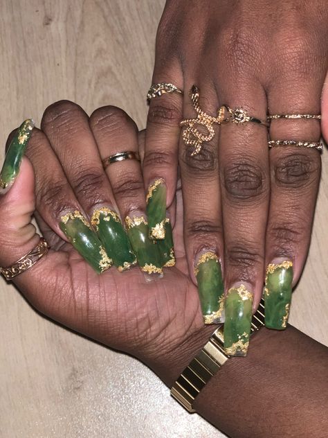 Earthy Nails, Witchy Nails, Hippie Nails, Nail Styles, Girls Nails, Nails Inspo, Aesthetic Images, Nails Designs, Green Nails