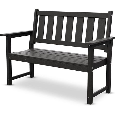 50'' Weatherproof Durable Outdoor, 2-Person Park Bench, Easy to Move, Multi-Purpose Design for Patio Benches, Memorial Benches, Outdoor Bench, Park Bench, Outdoor Patio Furniture, Patio Furniture, Bench, Outdoor Furniture, Patio