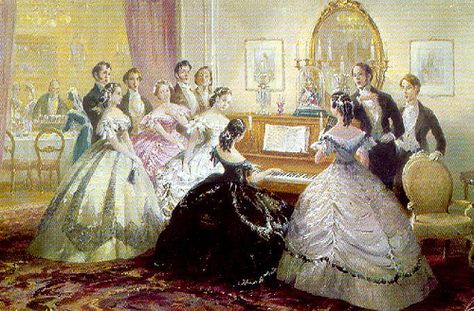 Alabama Victorian Photos | Victorians gathered 'round the piano Era Victoria, Victorian Life, Victorian Paintings, Lady Antebellum, Historical Painting, Classic Paintings, Victorian Women, Victorian Art, The Piano