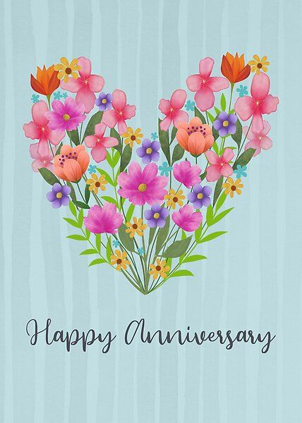 Anniversary Floral Heart by Cedarrue | Redbubble Happy Anniversary Artwork, Wedding Anniversary Images Pictures, Happy Anniversary To A Special Couple, Happy Anniversary Wishes To Both Of You, 33 Anniversary, 45 Years Anniversary, Happy Anniversary Quotes For Couple, Happy Anniversary Clip Art, Anniversary Decoration Ideas At Home